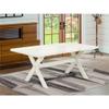 East West Furniture XT027 X-Style Mid-Century Modern Dining Table - a Rectangle Kitchen Table Top with Stylish Legs, 40x72 Inch, Multi-Color view 2