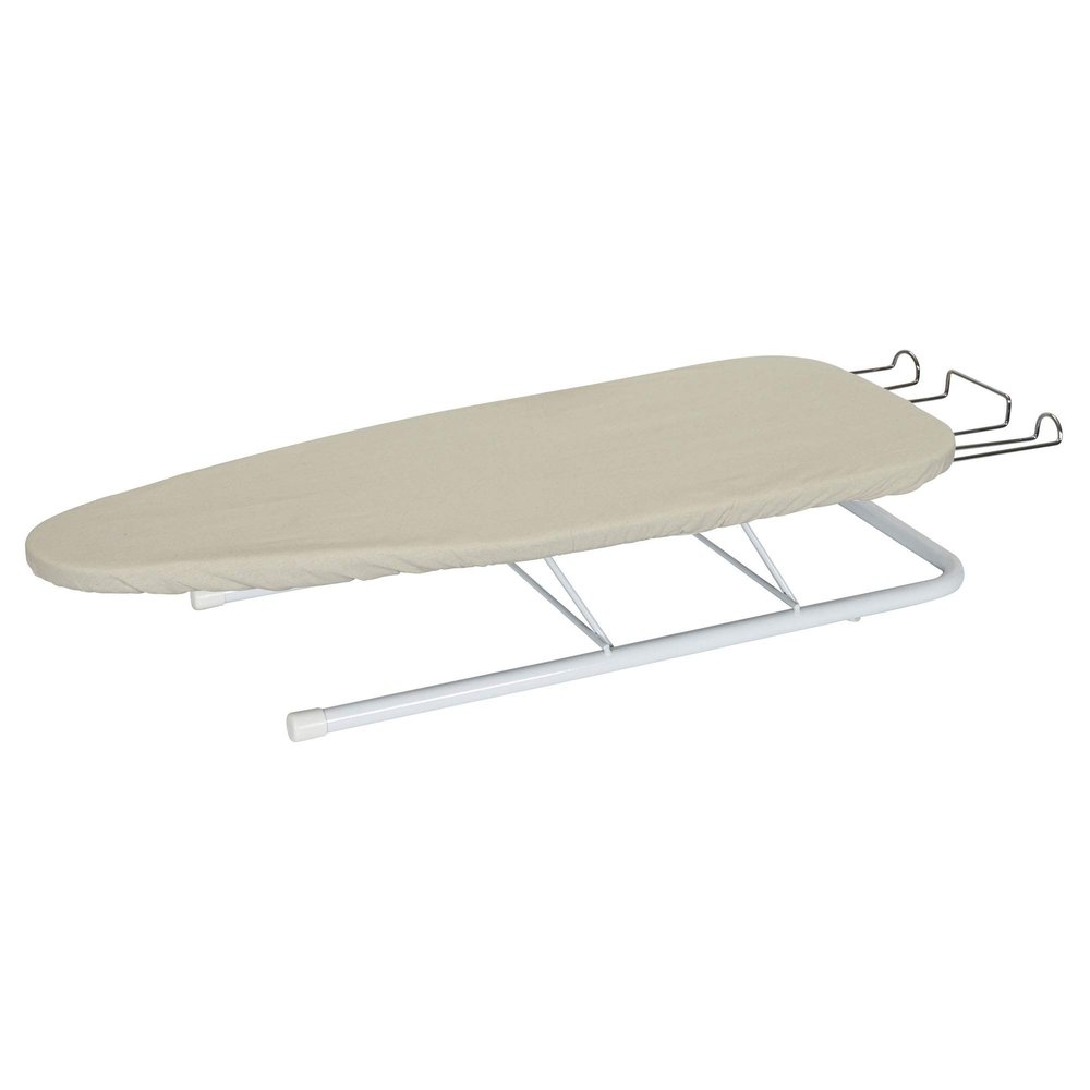 Household Essentials Tabletop Ironing Board with Iron Rest | Wood Top, Sturdy Metal Legs with Support Bars | Compact & Lightweight Ironing Board for Small Spaces, Dorms, Apartments | 30"x12"