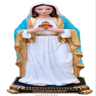 BHEII >24" Tall Sacred Heart of Mary Statue Sagrado Corazon de Maria Catholic Decor