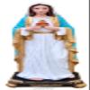 BHEII >24" Tall Sacred Heart of Mary Statue Sagrado Corazon de Maria Catholic Decor view 1