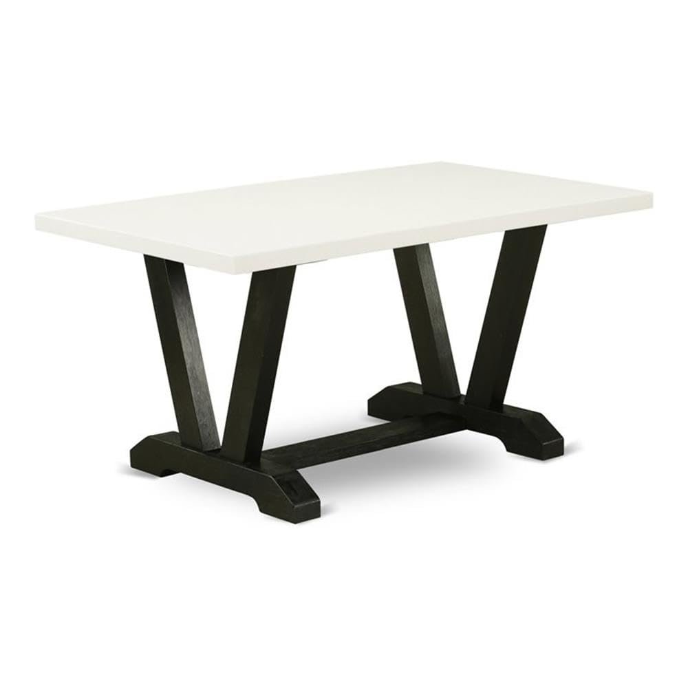 East West Furniture VT626 V-Style Kitchen Dining Table - a Rectangle Wooden Table Top with Stylish Legs, 36x60 Inch, Multi-Color