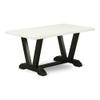 East West Furniture VT626 V-Style Kitchen Dining Table - a Rectangle Wooden Table Top with Stylish Legs, 36x60 Inch, Multi-Color view 1