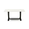 East West Furniture VT626 V-Style Kitchen Dining Table - a Rectangle Wooden Table Top with Stylish Legs, 36x60 Inch, Multi-Color view 3