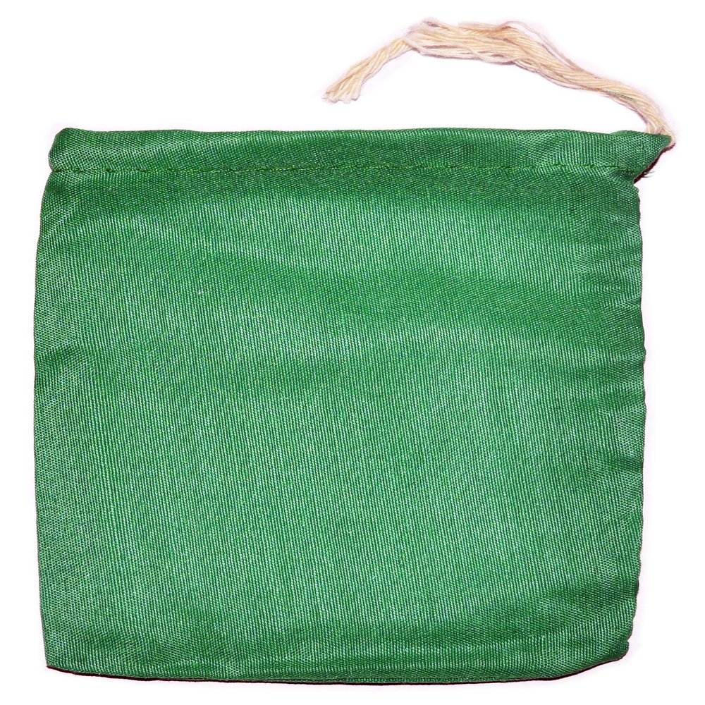72 BAGS AURA VARIETY 3"x 4" LITTLE POUCH GREEN COTTON CLOTH BAG WITH WHITE STRING Traditional Wiccan Gris Gris Mojo Treasure Bag