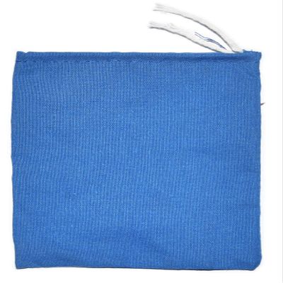 AURA VARIETY 72 Bags 3"x 4" Little Pouch Blue Cotton Cloth Bag with White String Traditional Wiccan Gris Gris Mojo Treasure Bag