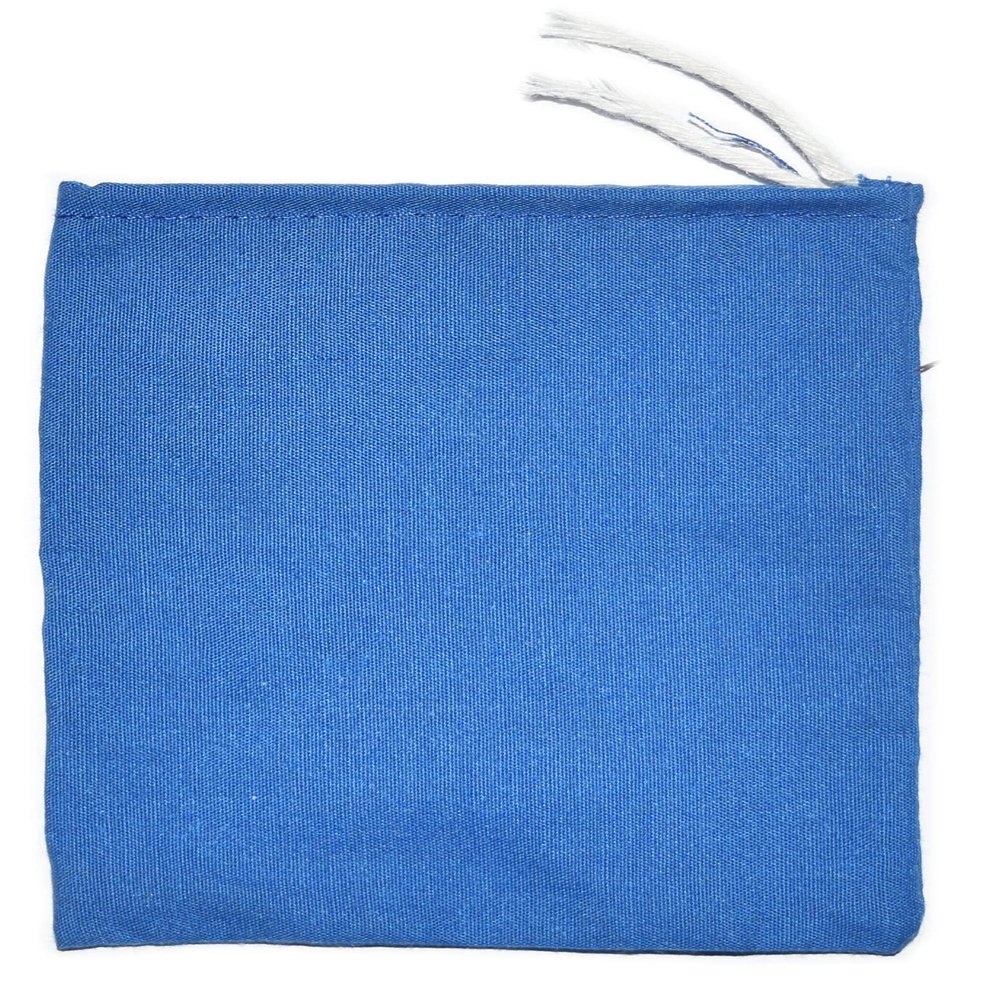 AURA VARIETY 72 Bags 3"x 4" Little Pouch Blue Cotton Cloth Bag with White String Traditional Wiccan Gris Gris Mojo Treasure Bag