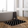 AMFD Black White Bath Mat Vintage Abstract Polka Dot Cute Monochrome Bathroom Shower Mat Kitchen Rug Microfiber Memory Foam,18x30 Inch view 2