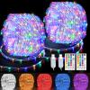 GLPE LED Rope Lights Indoor with USB Powered, 66Ft (33Ft X 2 Pack) 200 LED String Lights Outdoor with Remote,16 Color Changing Rope Lights for Outside Garden Party Wedding Christmas view 1
