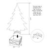 Glitzhome 26" L Washed White Wooden Tree Collar Tree Stand Cover Christmas Tree Skirt Collar view 3