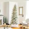Glitzhome 26" L Washed White Wooden Tree Collar Tree Stand Cover Christmas Tree Skirt Collar view 4