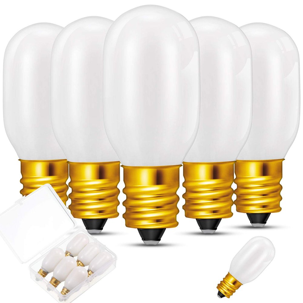 Honoson 6 Pieces Christmas Village Light Bulbs 6 W Replacement Bulbs, E12 Candelabra Base T20 Bulb Accessory for Villages Houses Dept 56, Christmas Tree