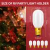 Honoson 6 Pieces Christmas Village Light Bulbs 6 W Replacement Bulbs, E12 Candelabra Base T20 Bulb Accessory for Villages Houses Dept 56, Christmas Tree view 2