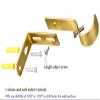 Adjustable Curtain Rod Bracket Or Rod Holder - for 1 or 1 1/8 Inch Rods-(Gold,Set of 2) view 4