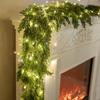 6FT PARTY JOY Seasonal Artificial Christmas Garland with LED String Lights Pine Needle Cypress Garland for Holiday Winter Indoor Outdoor Decor view 3