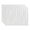 FASDE Skyline Decorative Vinyl Backsplash Panel in Matte White (5 Pack) view 1