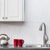 FASDE Skyline Decorative Vinyl Backsplash Panel in Matte White (5 Pack) view 4