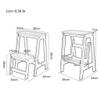 CGF-Stands 2 Tier Kitchen Ladder Folding Step Stool Foot Stools Stepladders Step Ladder Sturdy for Home and Kitchen Space Saving 300lbs Capacity view 4