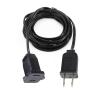 Lainin 10FT/3M Curtain Fairy String Light Male to Female Extension Cord US AC Power 2-Prong Power Extender Cable for Christmas Decoration Home Indoor String Lights (Max 432 watts) view 1