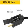 Lainin 10FT/3M Curtain Fairy String Light Male to Female Extension Cord US AC Power 2-Prong Power Extender Cable for Christmas Decoration Home Indoor String Lights (Max 432 watts) view 3