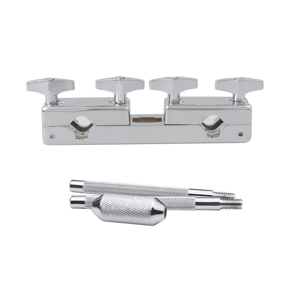 Q-XIAOKEAI,1pcs Metal Connecting Clamp Holder Bracket Rod Percussion Drum Set for Cowbell Accessory Drum Set Professional