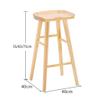 WRRAC-Chair Wood Seat Counter Stool Backrest Bar Chairs with Footrest Seat Height 55/65/75cm for Kitchen Pub Caf Bistro Home Barstools view 3