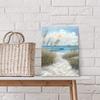 Abstract Beach Picture Wall Art: Sandy Path to Ocean with Sea Grass Artwork Painting for Bedroom (16'' x 12'' x 1 Panel) view 3
