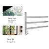 GLYYR Electric Towel Warmer, Chrome Heated Towel Rack with 3 Swing Bars 304 Stainless Steel Electric Drying Rack Wall Mounted Folding Arm Swivel Hanger for Bathroom, 5645cm,Hardwired view 2