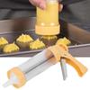 Cookie Press Maker Set, Yellow PP Plastic and Stainless Steel, 8.7 inch Height, with 16 6 Decorating Nozzles, Cake Decorating Tool view 2