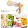 Cookie Press Maker Set, Yellow PP Plastic and Stainless Steel, 8.7 inch Height, with 16 6 Decorating Nozzles, Cake Decorating Tool view 4