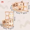 Woodandhearts Step Stool, Made in UA, Helping Tower, Toddler Standing Tower, Kids' Stool for Kitchen, Kids Step Stool, Toddler Kitchen Stool (with Shapes) view 4