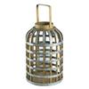 A & B Home Natural Wood Lantern with Galvanized On The Surface,Industrial Styles, Used at Garden Display, Table Top, Hanging Wall Sconce,11.4x11.4x22.4 inch view 1