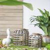 A & B Home Natural Wood Lantern with Galvanized On The Surface,Industrial Styles, Used at Garden Display, Table Top, Hanging Wall Sconce,11.4x11.4x22.4 inch view 4