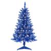Pre-lit Medium Blue Pine Artificial Christmas Tree - 4' - Clear Lights view 1