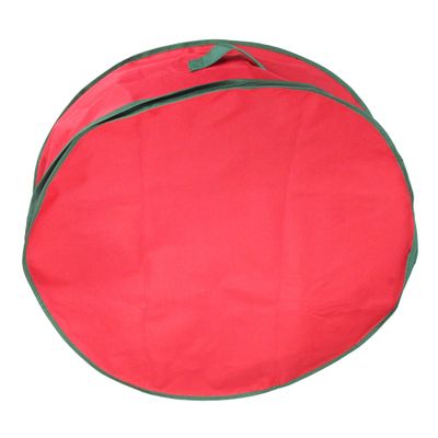 36 Red and Green Christmas Wreath Storage Bag