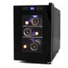 BLACK+DECKER 6 Bottle Wine Fridge, Thermoelectric Small Wine Cooler, Mini Wine Fridge with Triple Pane Clear Glass Door, BD60016 view 1