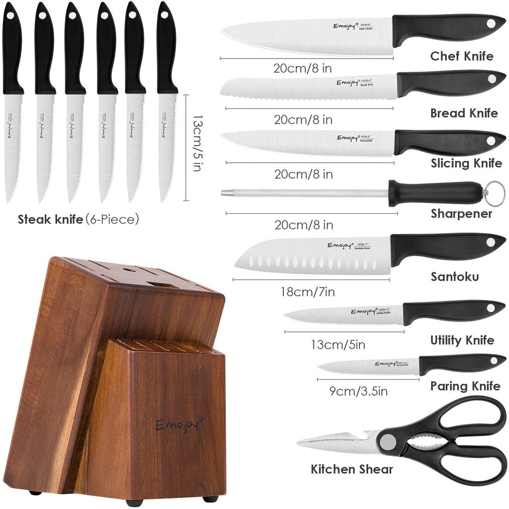 15-Piece Kitchen Knife Set