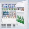 Summit Appliance FF6LW7NZ Commercially Approved Nutrition Center Series All-Refrigerator for Freestanding Use in White with Auto Defrost, Front Lock and Digital Temperature Display view 4