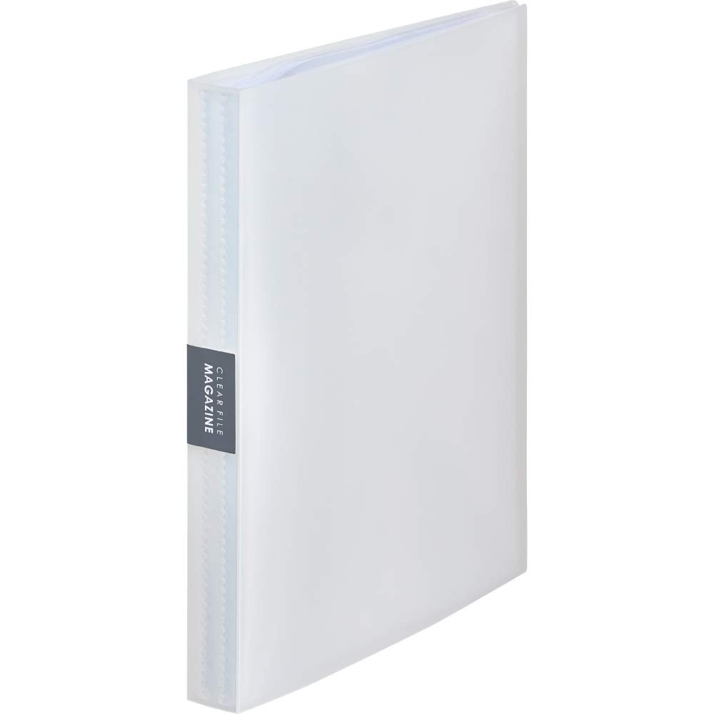 King Jim 196RYW Clear File Magazine, 60 Pockets, Milky White