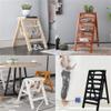 CGF-Stands Home Stool Wooden Folding Ladder Chair Thickened Library Stair Chair Portable Light Garden Tool Ladder Maximum Load 300LB 4 Step view 2