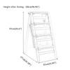 CGF-Stands Home Stool Wooden Folding Ladder Chair Thickened Library Stair Chair Portable Light Garden Tool Ladder Maximum Load 300LB 4 Step view 4