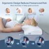 HOMCA Cervical Pillow Memory Foam Pillows - Contour Memory Foam Pillow for Neck Pain Relief, Orthopedic Neck Bed Pillow for Side Sleepers Back and Stomach view 3