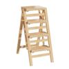 CGF-Stands Home Stool Wooden Folding Ladder Chair Thickened Library Stair Chair Portable Light Garden Tool Ladder Maximum Load 300LB 4 Step view 3