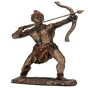 3.5 Inch Orisha Ochosi Statue Santeria Lucumi African God Divine Hunter Yoruba