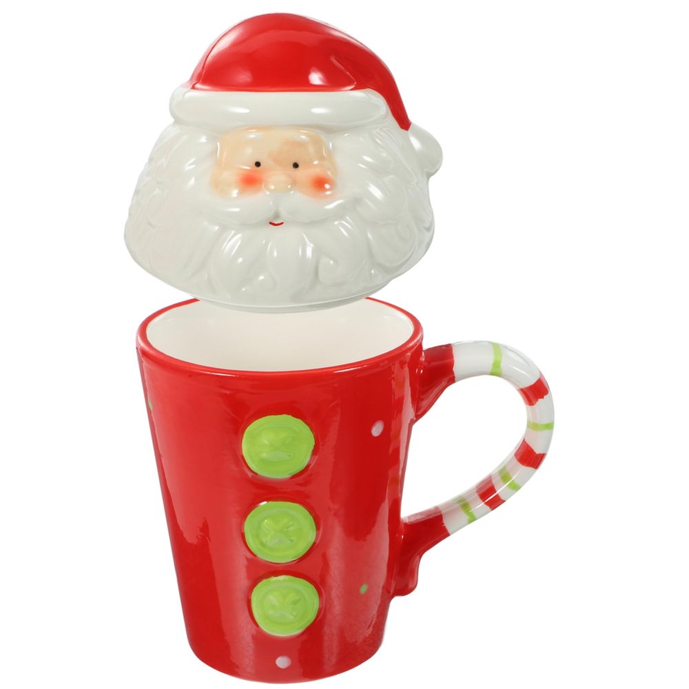 BESTOYARD Christmas Mug Snowman Ceramic Coffee Mug Tea Milk Cup with Lid and Handle Christmas