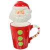 BESTOYARD Christmas Mug Snowman Ceramic Coffee Mug Tea Milk Cup with Lid and Handle Christmas view 1