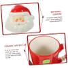 BESTOYARD Christmas Mug Snowman Ceramic Coffee Mug Tea Milk Cup with Lid and Handle Christmas view 4