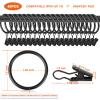 40 PCS Black Clip Rings for Curtain Panels, This Drapery Curtain Clip Rings Also Apply for 0.75~1.0 inch Drapery Rod view 2