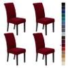Howhic Stretch Chair Covers for Dining Room Set of 4, Removable Washable Dining Room Chair Covers, Dining Chair Slipcovers Seat Protector, Great Home Decor and Banquet Upholstery (Red Dahlia, 4 Pack) view 1