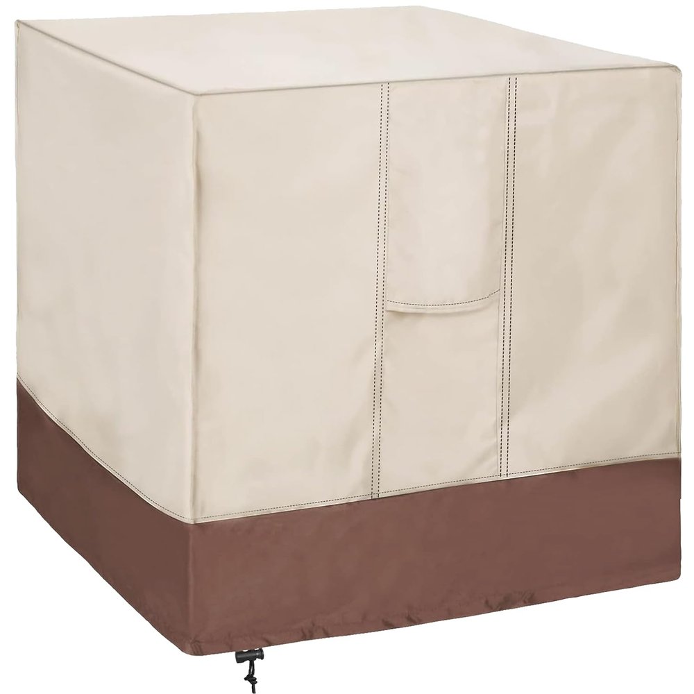 Air Conditioner Cover for Outside Units-Sturdy,ac cover for outside unit,Water-Resistant, sturdy, with Mesh Vents and Elastic Hem Cord, Fits up to 32 x 32 x 36 inches