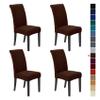 Howhic Stretch Chair Covers for Dining Room Set of 4, Removable Washable Dining Room Chair Covers, Dining Chair Slipcovers Seat Protector, Great Home Decor and Banquet Upholstery (Chocolate, 4 Pack) view 1